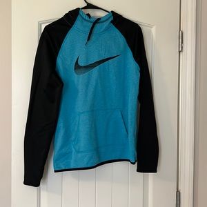 Blue and Black Nike Hooded Sweatshirt, size medium